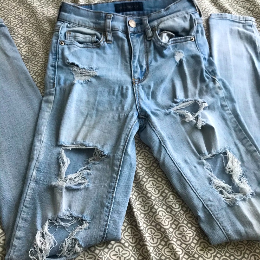 Blue ripped Aeropostale jeans